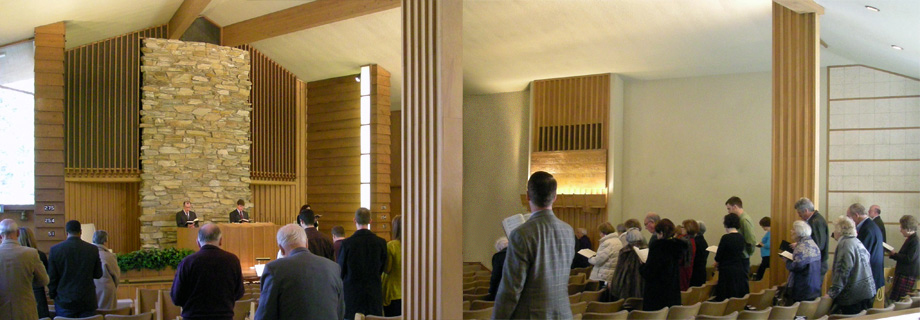 image of interior main hall with congregation