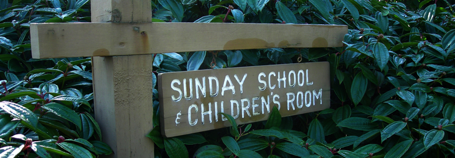 image of Sunday School sign
